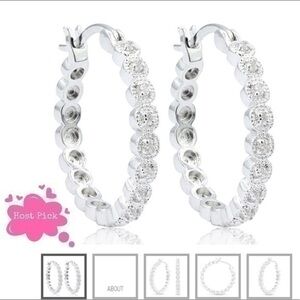 1/4 carat diamond hoop earrings